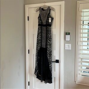 NWT BCBG MaxAzria Snake Print High Low Dress Size 6